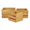 Contemporary Home Living Set of 3 Brown Rustic Farmstead Wooden Crates 11"